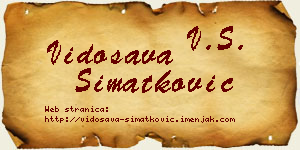 Vidosava Simatković vizit kartica